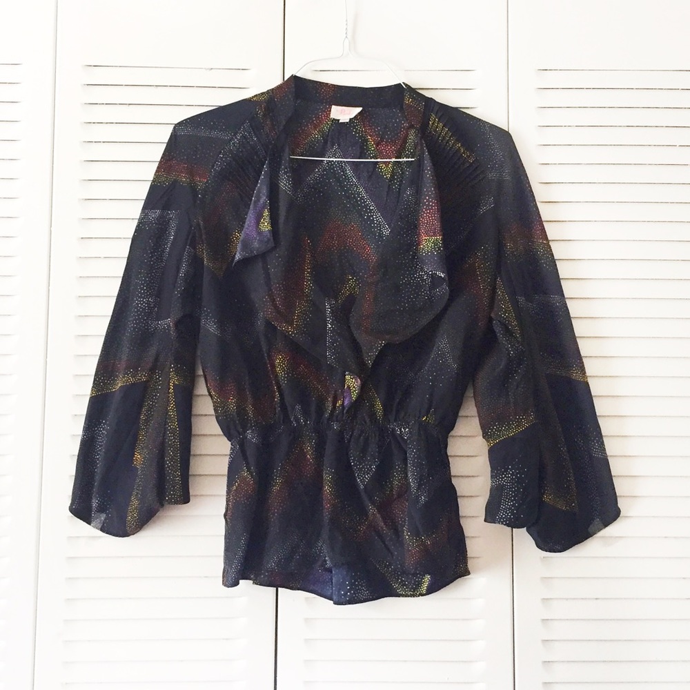 *SOLD* Parker Nordstrom Chevron Bell Sleeve Ruffle